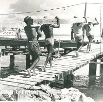 Construction of a new pier for the SS HOPE